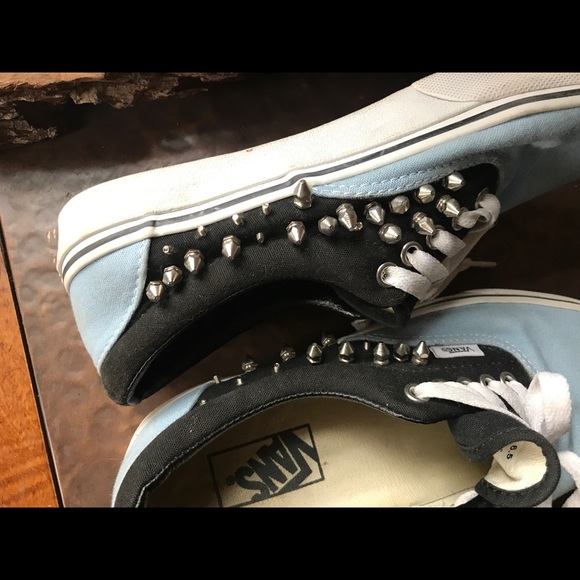 Light Blue Studded Vans - Picture 6 of 7